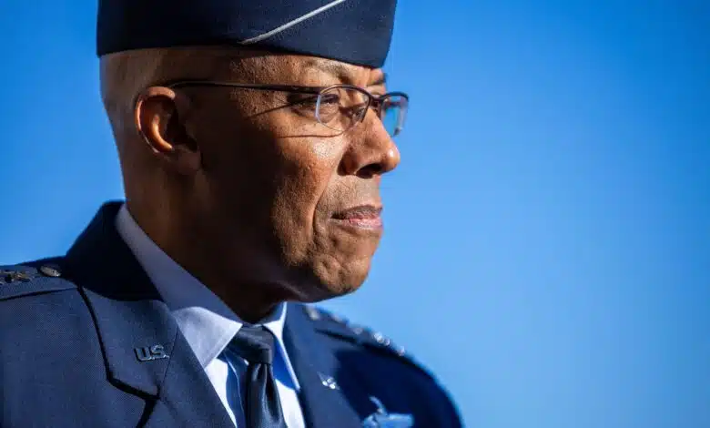 Photo: President of the Chiefs of Staff, Charles Q. Brown Jr. in the Pentagon in Arlington, Virginia, on January 27, 2025.